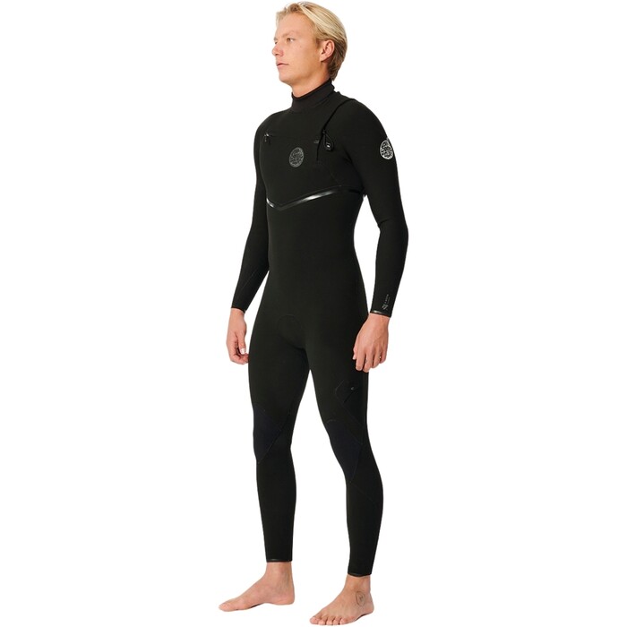 2024 Rip Curl Mens E Bomb 4/3mm Chest Zip Wetsuit 14ZMFS - Black